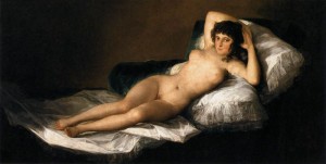 Francisco Goya: La Maja desnuda, 97 x 190 cm. Madrid Prado